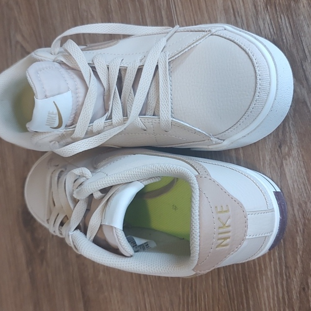 Nike Women's Beige and White Sneakers - Picture 5 of 5